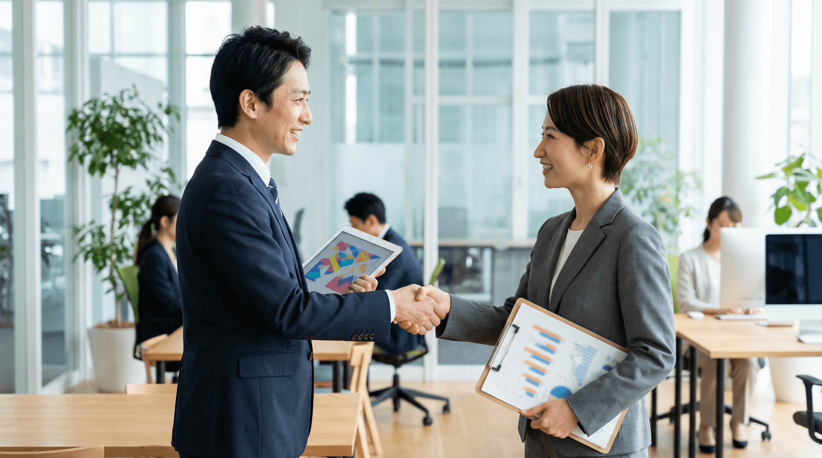 握手やサポートを示すイメージ